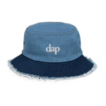 dap fray denim bucket hat (light classic)