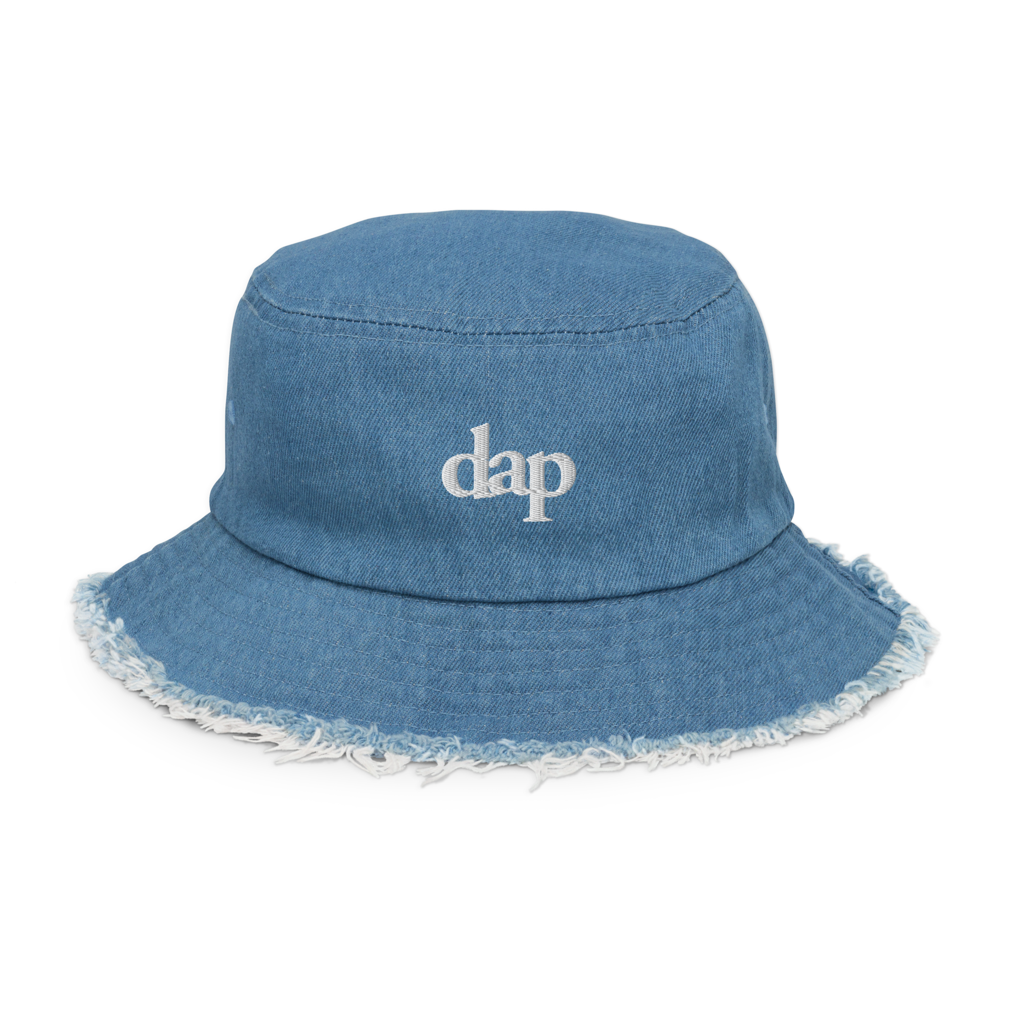 dap fray denim bucket hat (light)