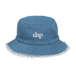 dap distressed denim bucket hat