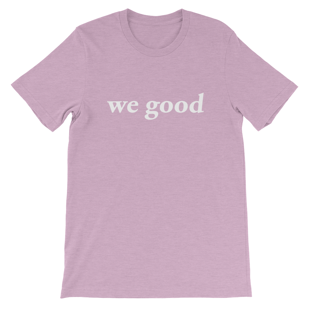 we good tee (heather prism lilac)