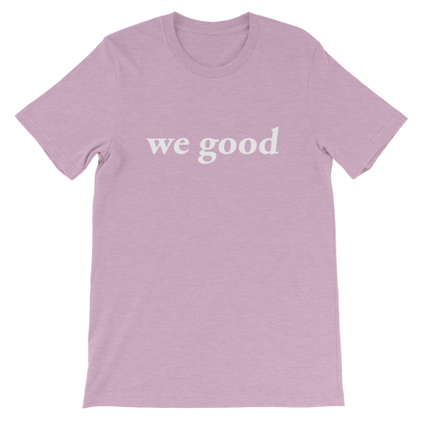 we good tee (heather prism lilac)