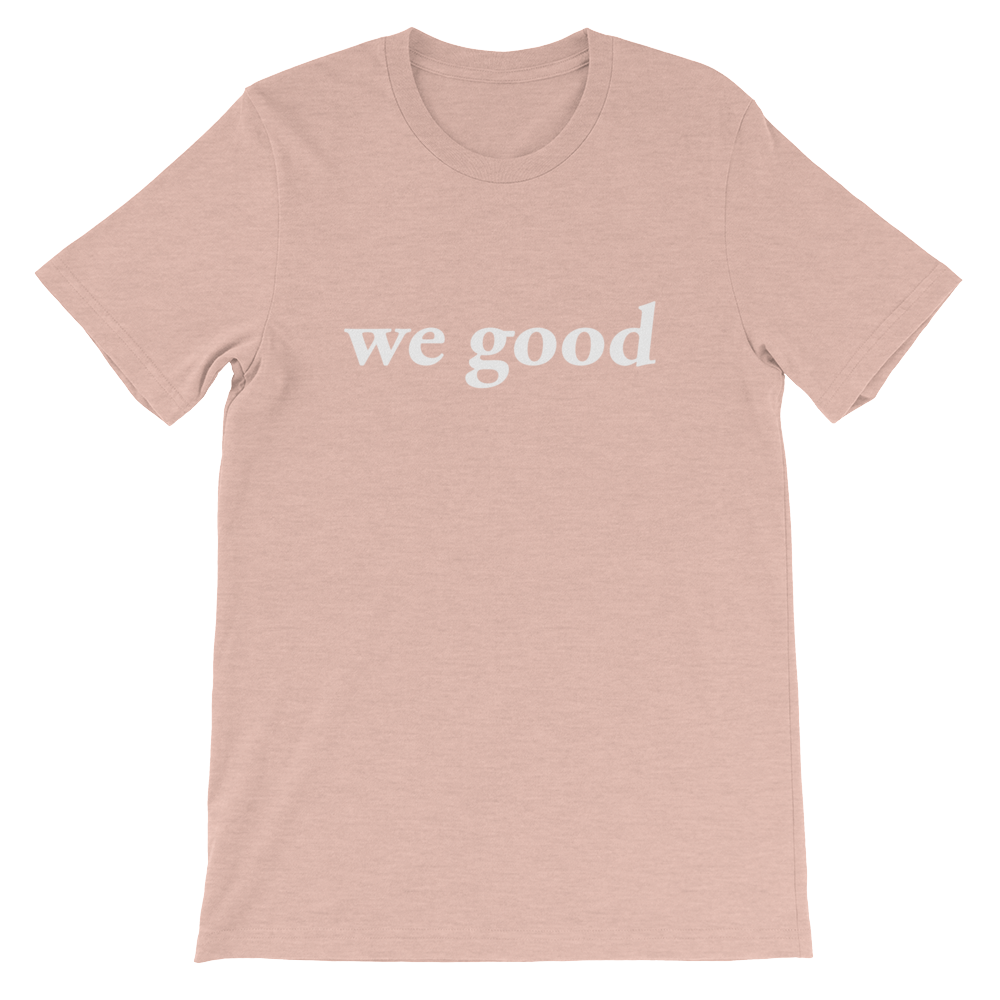 we good tee (heather prism peach)