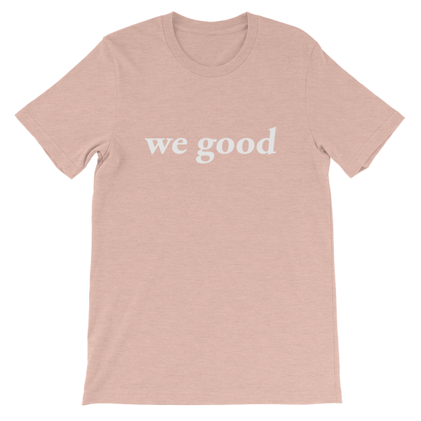 we good tee (heather prism peach)