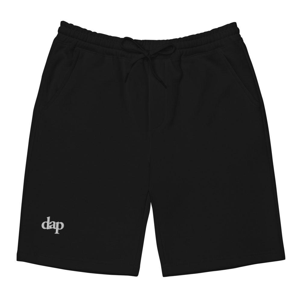 dap embroidery fleece shorts (black)