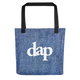 dap denim tote (black)