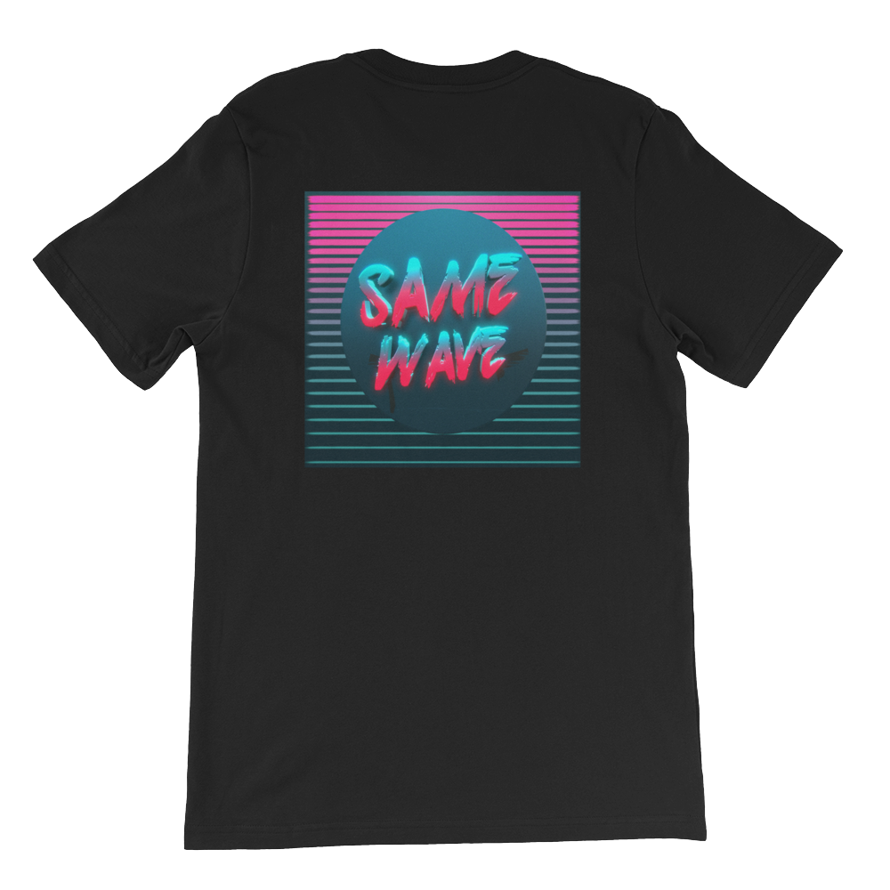 same wave back tee (black)