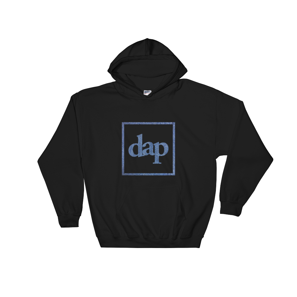 dap denim box hoodie (black)