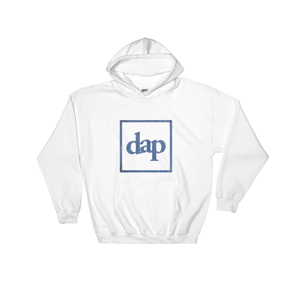 dap denim box hoodie (white)