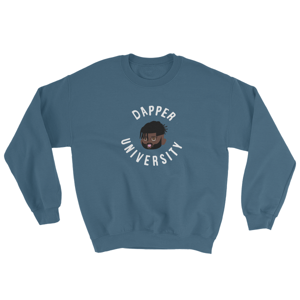 dapper university sweatshirt (indigo blue)