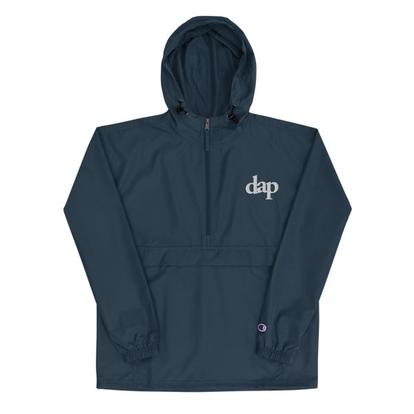 dap embroidered champion packable jacket (navy)