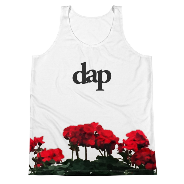 dap floral hem tank (white)