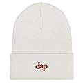 dap beanie (white maroon)