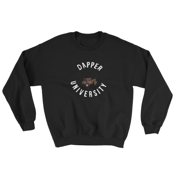 dapper university sweatshirt (black)