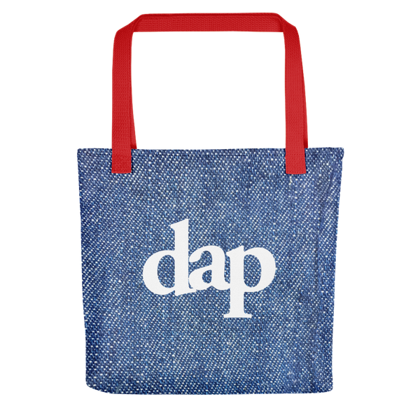 dap denim tote (red)