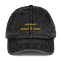 vintage women weed & woes cap