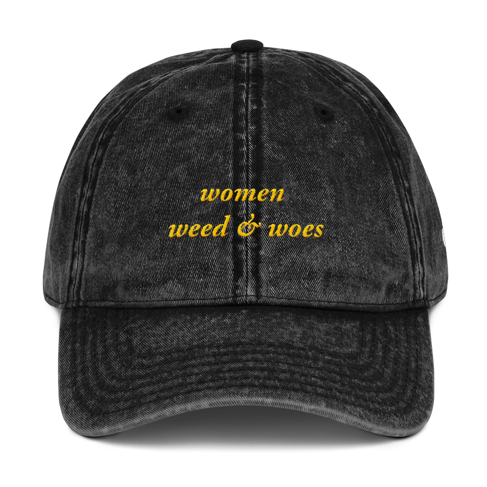 vintage women weed & woes cap