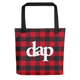 dap flannel tote